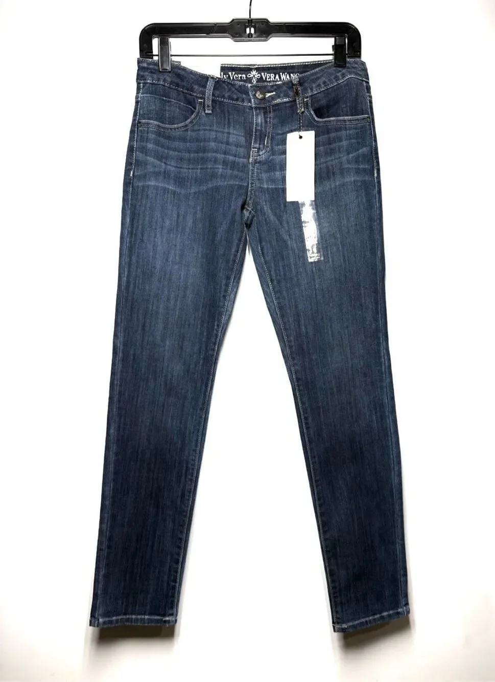 Simply Vera Vera Wang Skinny Mid Rise Jean Women Dark Wash 0 NWT